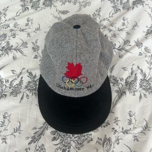 VTG Team Canada Wool and Suede Lillehammer 94’ Winter Olympics Strapback Hat